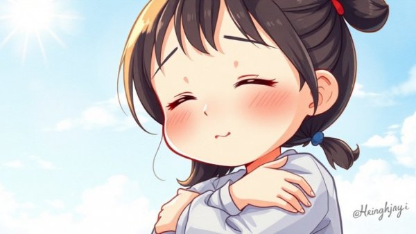 Cartoon girl embraced peacefully, New Jersey Film Festival theme.