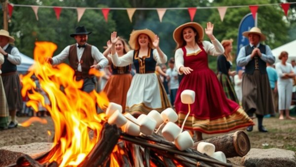 Traditional dancers performing at a New Jersey festival in February