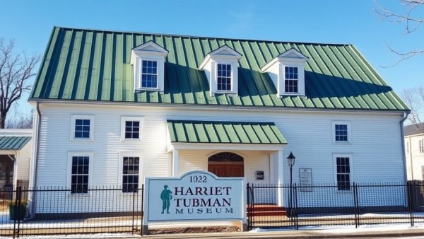 Harriet Tubman Museum, New Jersey, historical building facade.