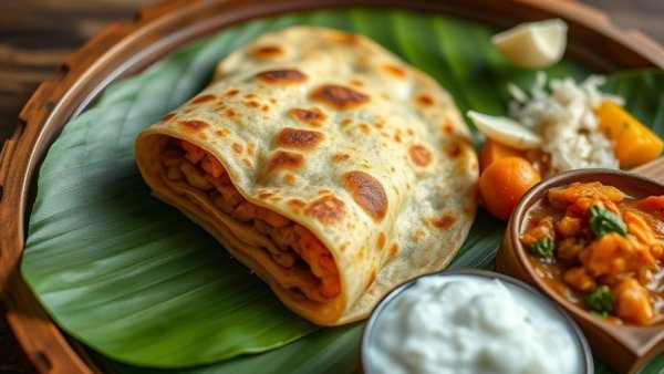 Tasty dosa and accompaniments at Dosa House Ridgewood.