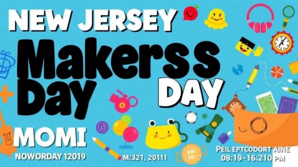 New Jersey Makers Day flyer highlighting family-friendly activities and event details.