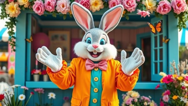 Festive New Jersey Easter event with colorful decorations and Easter bunny.