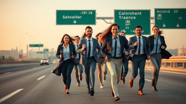 NJ GOP candidates confidently running on a highway.