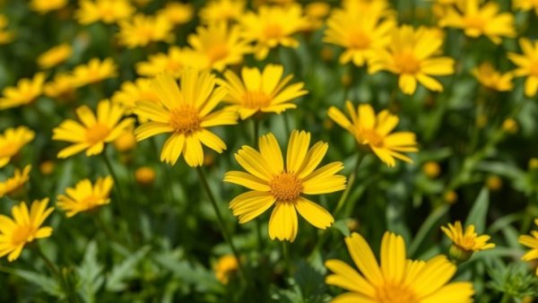 Bright yellow flowers blooming in New Jersey event setting