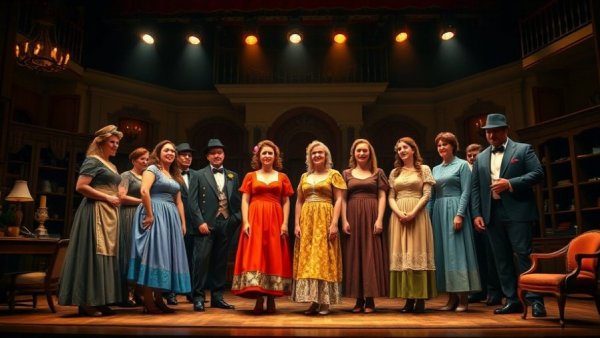 American Theater Group performance of My Fair Lady cast on stage