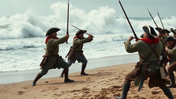 Jersey Shore Revolutionary War battle depiction