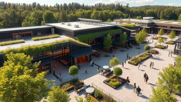 New retail dining concepts Berkeley Heights aerial view.