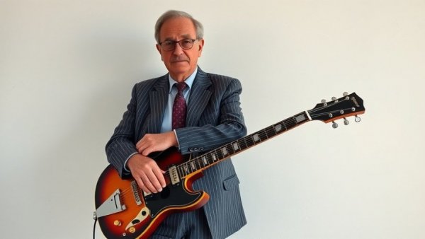 Distinguished man with guitar at New Jersey arts events March 2026