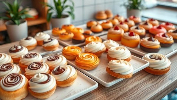 85°C Bakery Cafe pastries on display.