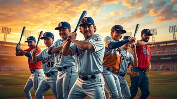 MLB Opening Day 2026 vibrant collage of players and cards.