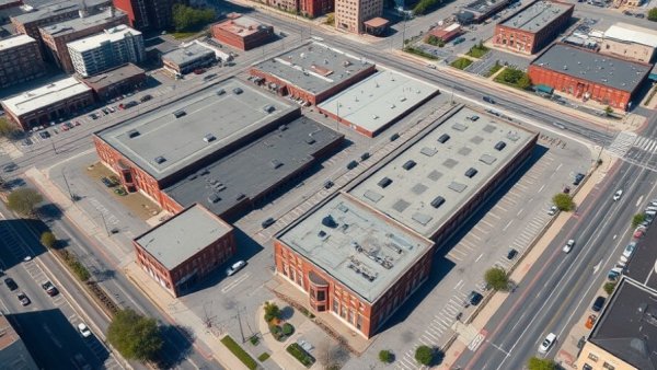 Aerial view of Lackawanna Terminal Montclair redevelopment area.