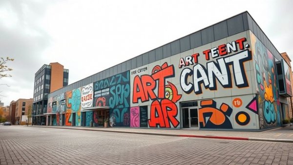 Vibrant art center exterior with modern murals in New Jersey highlighting arts funding.