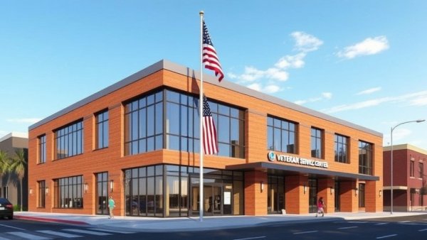 Modern Montclair Veterans Service Center architectural rendering