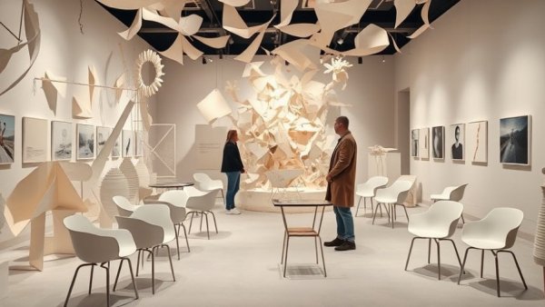 Modern art installation at New Jersey events gallery