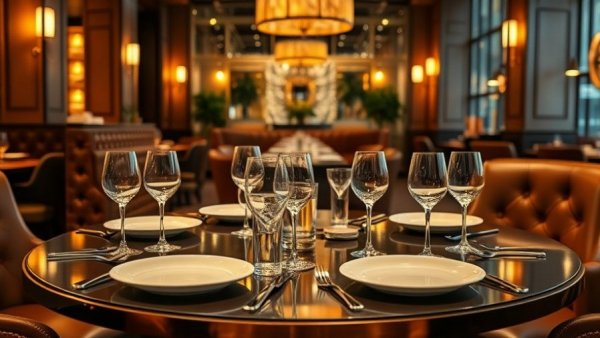 Elegant New Jersey restaurant dining setup with modern decor.