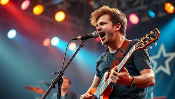 Energetic musicians performing at the American Music Honors and Awards 2023.