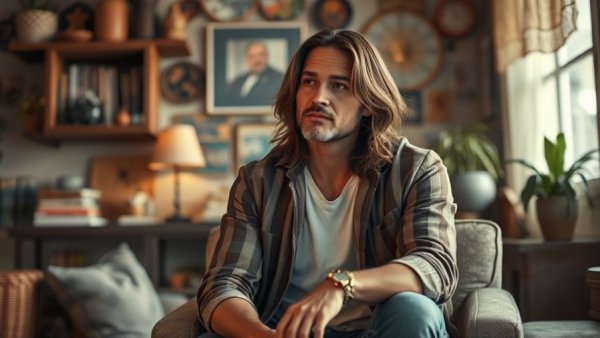 Thoughtful man sitting in cozy room, related to New Jersey concert listings.