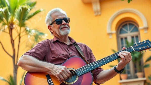 Older man playing guitar at Maplewoodstock Festival 2026 in bright setting.