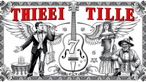 August Wilson's 'Seven Guitars' theater poster illustration.