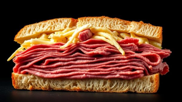 Millburn Deli's signature corned beef sandwich in Bergen County.