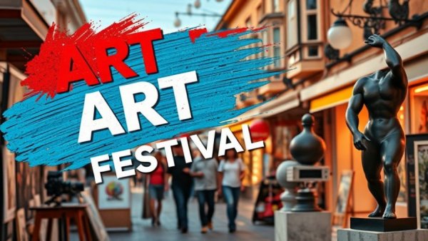 Red Bank Arts Festival poster with artistic design and event details.