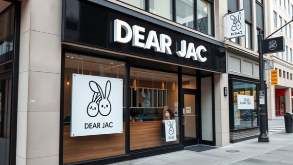 Dear Jac Café West New York storefront with bunny logo.