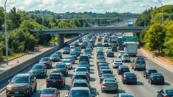Memorial Day Travel traffic in New Jersey highway