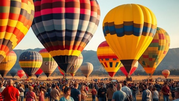 Hot air balloons lift-off at New Jersey festival event.