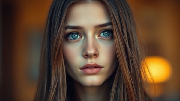 Counterfeit Kids: close-up portrait of a young woman with blue eye makeup.