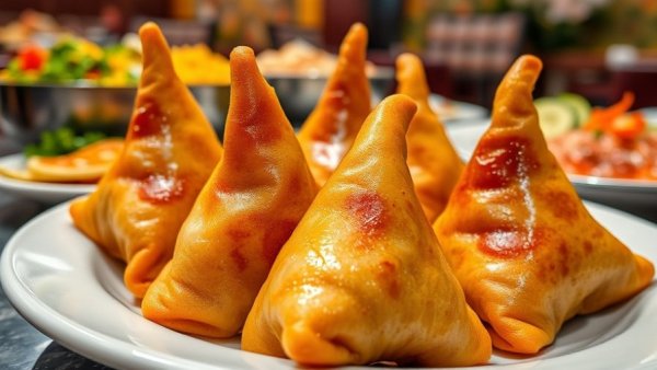 Tasty samosas at Aahar restaurant in East Rutherford.