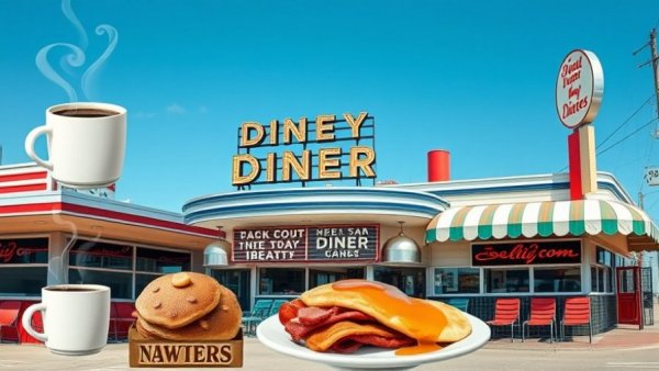 New Jersey diners collage with food and diner exteriors