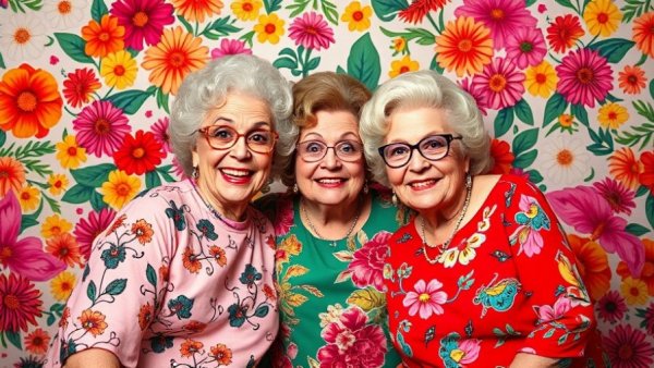 Golden Girls Theatre cast in vibrant comedic impersonation.