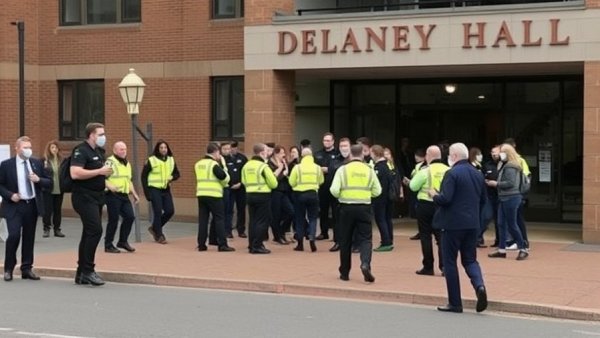 Conflicting reports amid ‘one big scuffle’ outside Delaney Hall