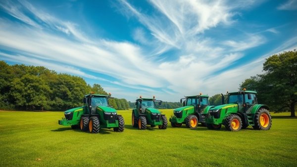 NJ family activities on a farm with tractors on a sunny day.