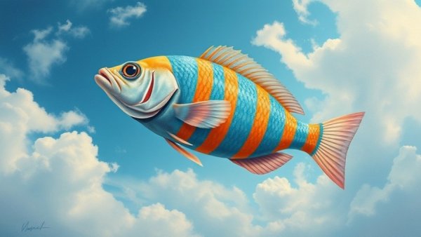 Surreal fish painting at New Jersey Film Festival