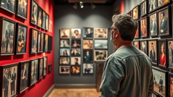 Visitor at Bruce Springsteen Center for American Music gallery.
