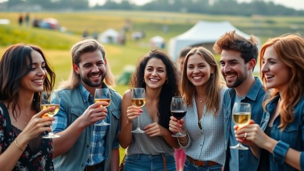 Group enjoying wine at Meadowlands Winefest 2026.