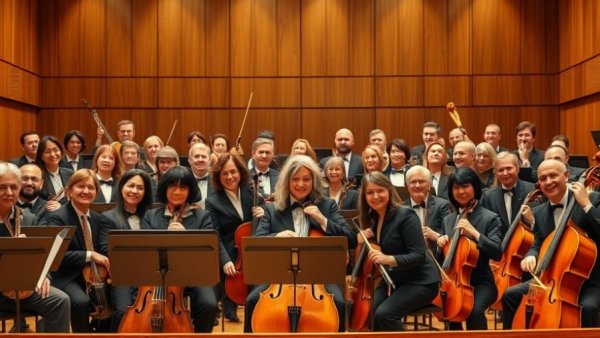 Symphony orchestra on stage for NJ concert listings.