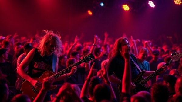 New Jersey arts events this week concert scene with rock band performing.