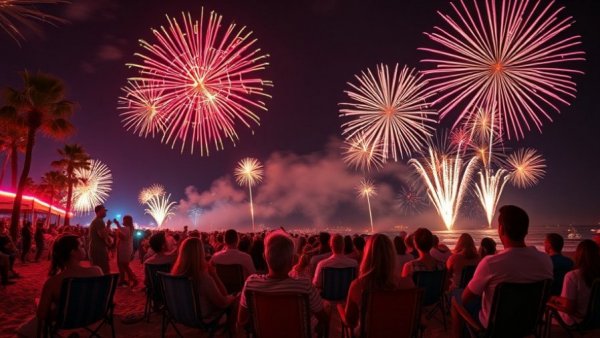 New Jersey family activities for 4th of July weekend 2026, beach fireworks display.
