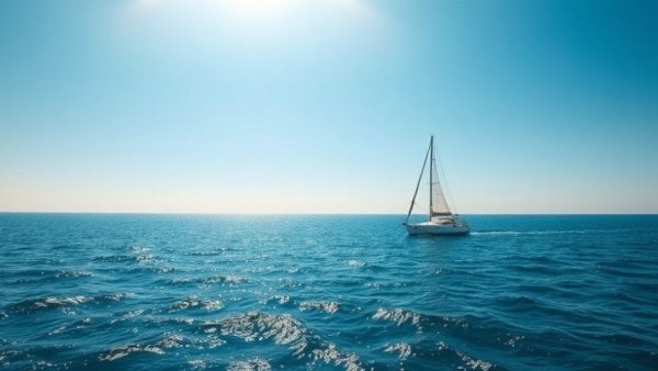 Sailboat on a sunny Jersey Shore summer day
