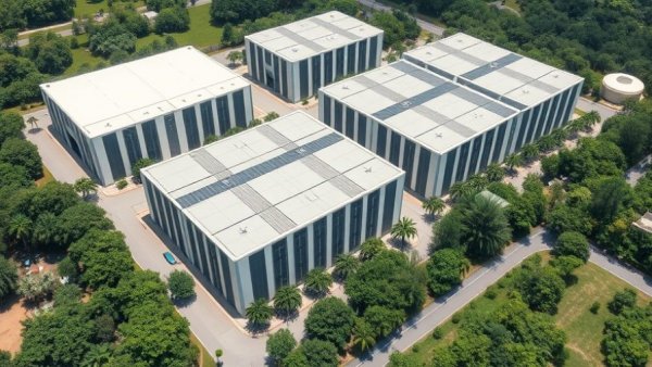 Aerial view of Jersey City data centers amid ban discussions.