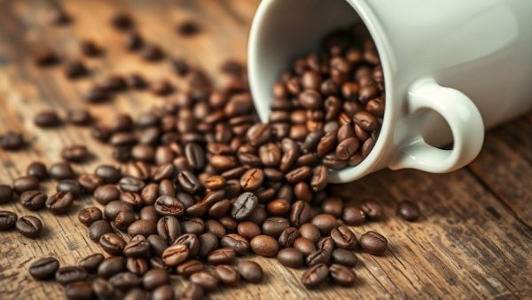 Burst Beans Coffee in Hackensack displayed with spilled coffee beans.