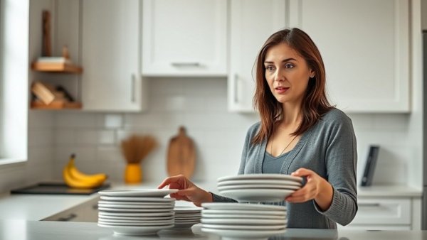 Mikie Sherrill NJ politics: woman organizing kitchen in casual setting