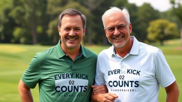 Participants at Every Kick Counts fundraiser on golf course