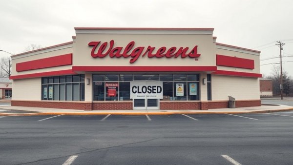 Walgreens New Jersey store closures, empty storefront with closed sign.