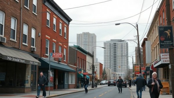Street scene depicting the cost of living crisis in New Jersey
