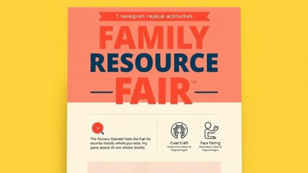 Family Resource Fair flyer with event details and activities