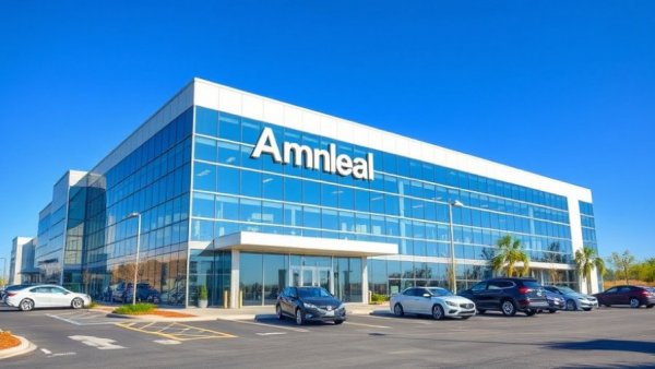 Amneal Kashiv Biosciences acquisition image showing Amneal's modern building.
