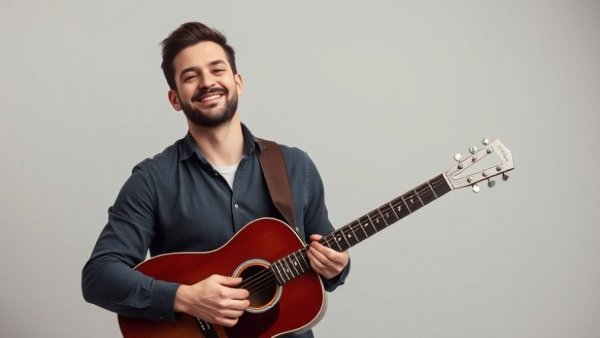 New Jersey arts news musician holding a guitar confidently.